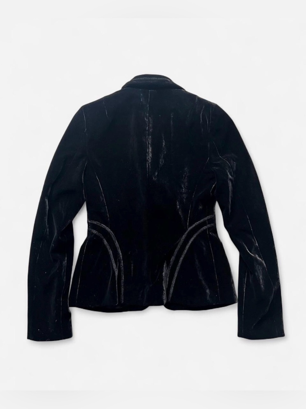 Vintage 90’s Laundry by Shelli Segal Velvet Blazer made in Canada size 0 - Picture 2 of 10